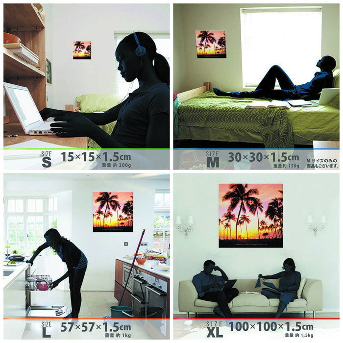 夕暮れ pho-0106 Lサイズ 57cm×57cm アートパネル ファブリックパネル アートボード 壁掛け 日本製 ラッピング付き 店舗 カフェ ラウンジ ロビー ホテル 法人 lib-pho-0106-lの画像