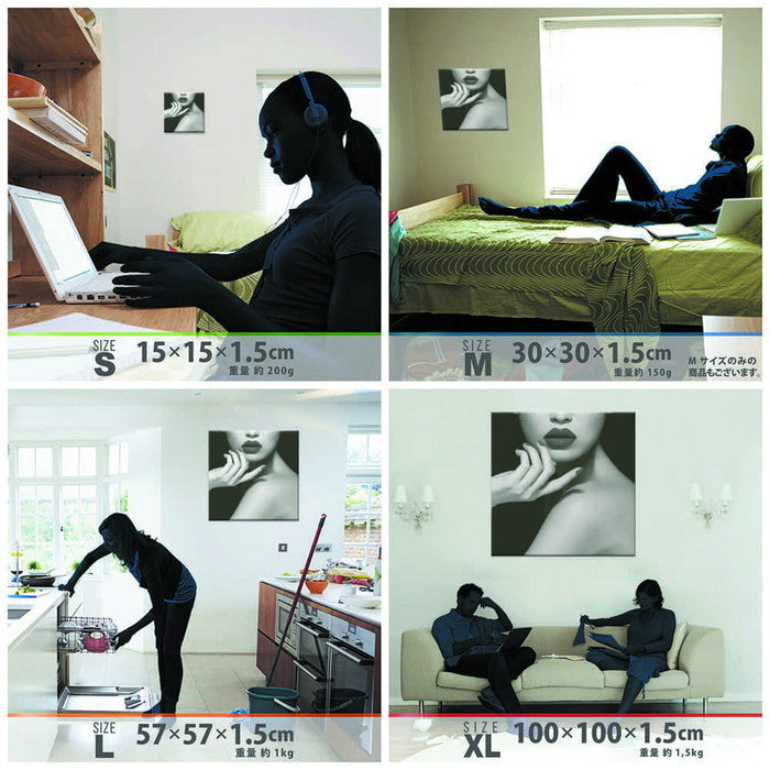 女性 ポップアート pho-1610-002 XLサイズ 100cm×100cm アートパネル ファブリックパネル アートボード 壁掛け 日本製 ラッピング付き 店舗 カフェ ラウンジ ロビー ホテル 法人 lib-pho-1610-002-xlの画像