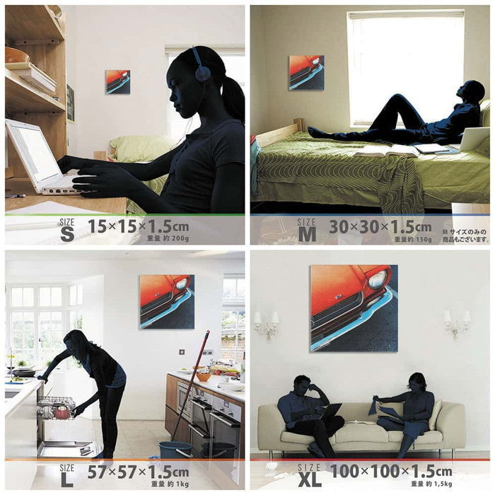 アメ車 poht-1805-29 Lサイズ 57cm×57cm アートパネル ファブリックパネル アートボード 壁掛け 日本製 ラッピング付き 店舗 カフェ ラウンジ ロビー ホテル 法人 lib-poht-1805-29-lの画像