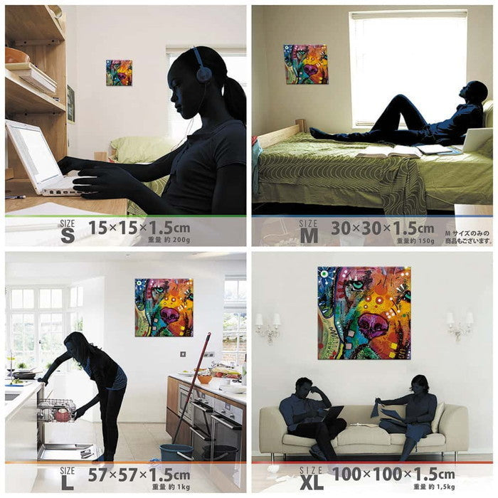 アート COLORFUL XLサイズ 100cm×100cm アートパネル ファブリックパネル アートボード 壁掛け 日本製 ラッピング付き 店舗 カフェ ラウンジ ロビー ホテル 法人 lib-pop-0009-xlの画像