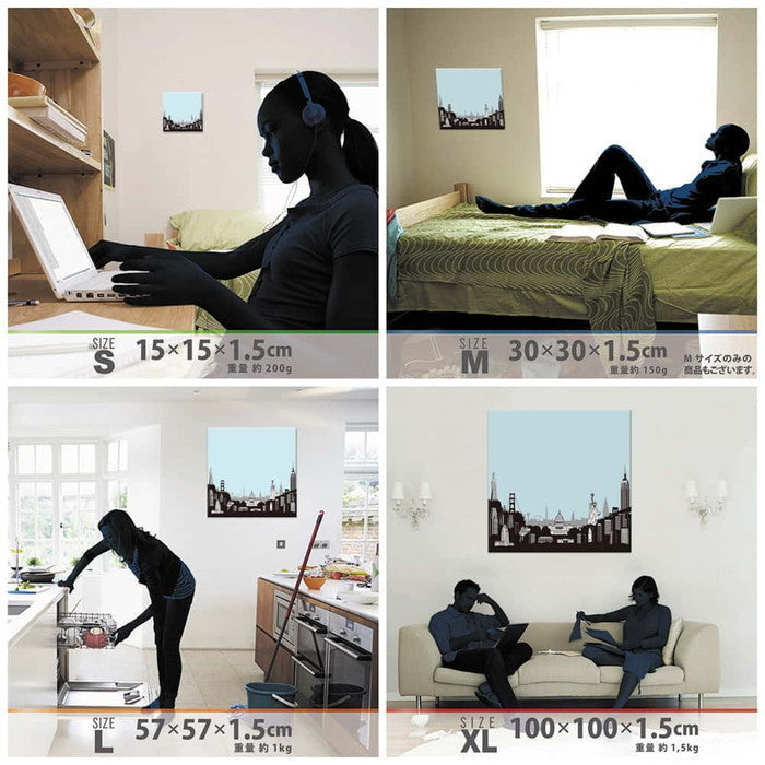 アメリカモチーフ AMERICAN Sサイズ 15cm×15cm アートパネル ファブリックパネル アートボード 壁掛け 日本製 ラッピング付き 店舗 カフェ ラウンジ ロビー ホテル 法人 lib-pop-0044-sの画像