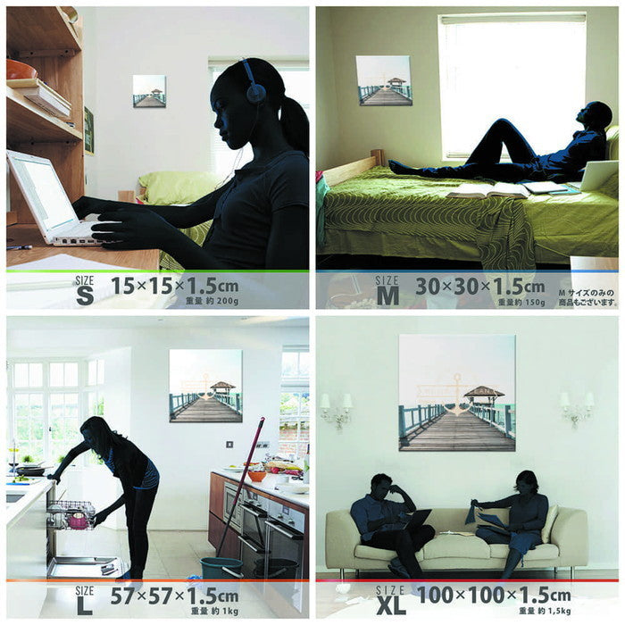 海 pop-0086 Sサイズ 15cm×15cm アートパネル ファブリックパネル アートボード 壁掛け 日本製 ラッピング付き 店舗 カフェ ラウンジ ロビー ホテル 法人 lib-pop-0086-sの画像