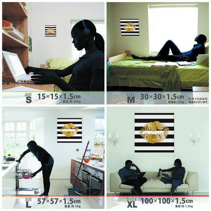 リップ pop-0095 Lサイズ 57cm×57cm アートパネル ファブリックパネル アートボード 壁掛け 日本製 ラッピング付き 店舗 カフェ ラウンジ ロビー ホテル 法人 lib-pop-0095-lの画像