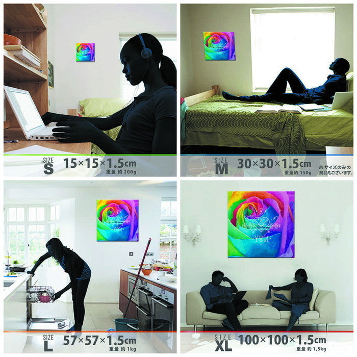 バラ ポップアート pop-1610-004 XLサイズ 100cm×100cm アートパネル ファブリックパネル アートボード 壁掛け 日本製 ラッピング付き 店舗 カフェ ラウンジ ロビー ホテル 法人 lib-pop-1610-004-xlの画像