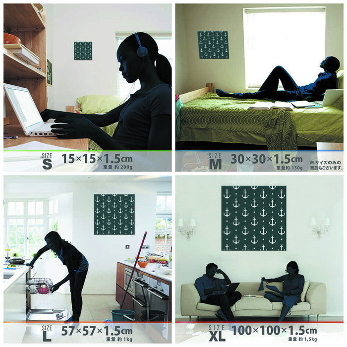 イカリ pop-1610-006 XLサイズ 100cm×100cm アートパネル ファブリックパネル アートボード 壁掛け 日本製 ラッピング付き 店舗 カフェ ラウンジ ロビー ホテル 法人 lib-pop-1610-006-xlの画像