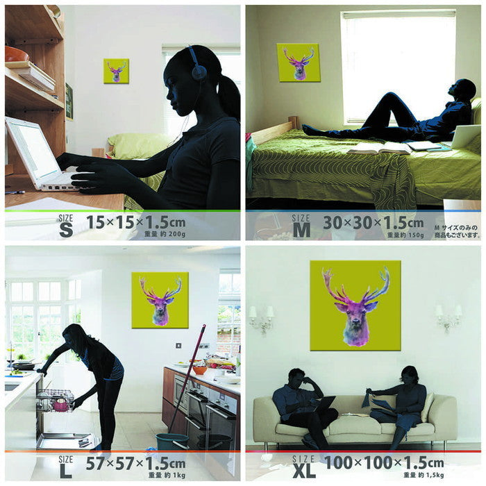 ポップアート pop-1610-009 Lサイズ 57cm×57cm アートパネル ファブリックパネル アートボード 壁掛け 日本製 ラッピング付き 店舗 カフェ ラウンジ ロビー ホテル 法人 lib-pop-1610-009-lの画像