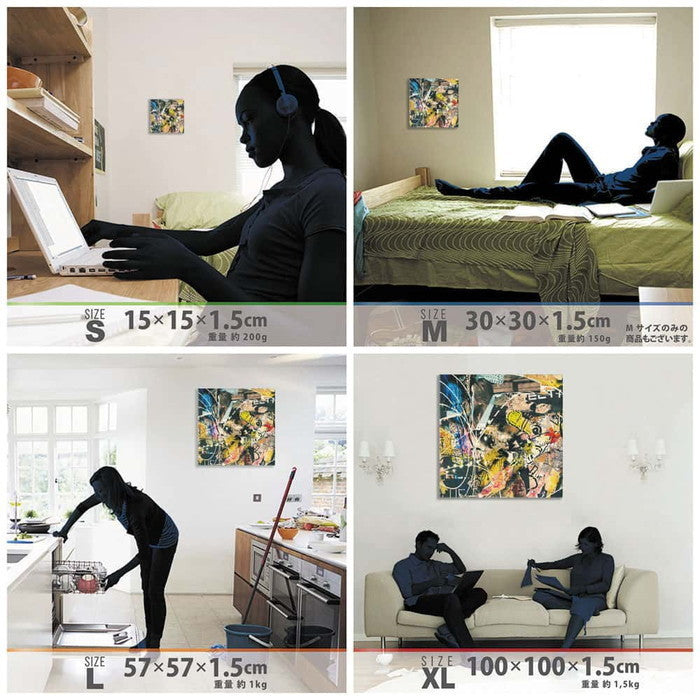 ポップアート popa-1805-01 XLサイズ 100cm×100cm アートパネル ファブリックパネル アートボード 壁掛け 日本製 ラッピング付き 店舗 カフェ ラウンジ ロビー ホテル 法人 lib-popa-1805-01-xlの画像