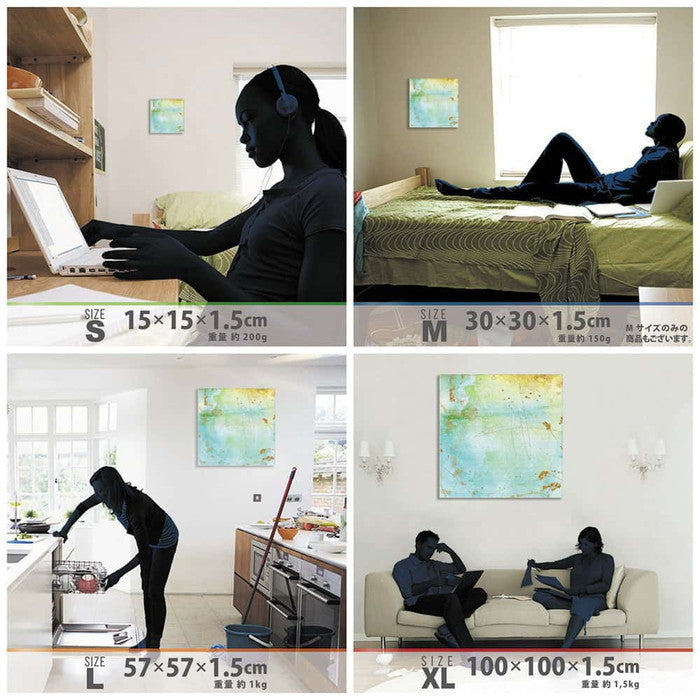 モダン popa-1903-003 XLサイズ 100cm×100cm アートパネル ファブリックパネル アートボード 壁掛け 日本製 ラッピング付き 店舗 カフェ ラウンジ ロビー ホテル 法人 lib-popa-1903-003-xlの画像