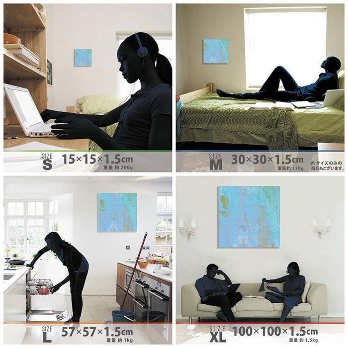 モダン popa-1903-010 XLサイズ 100cm×100cm アートパネル ファブリックパネル アートボード 壁掛け 日本製 ラッピング付き 店舗 カフェ ラウンジ ロビー ホテル 法人 lib-popa-1903-010-xlの画像