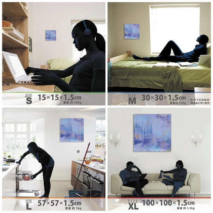 モダン popa-1903-012 XLサイズ 100cm×100cm アートパネル ファブリックパネル アートボード 壁掛け 日本製 ラッピング付き 店舗 カフェ ラウンジ ロビー ホテル 法人 lib-popa-1903-012-xlの画像