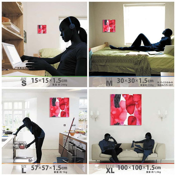 幾何学模様 popa-1903-024 XLサイズ 100cm×100cm アートパネル ファブリックパネル アートボード 壁掛け 日本製 ラッピング付き 店舗 カフェ ラウンジ ロビー ホテル 法人 lib-popa-1903-024-xlの画像