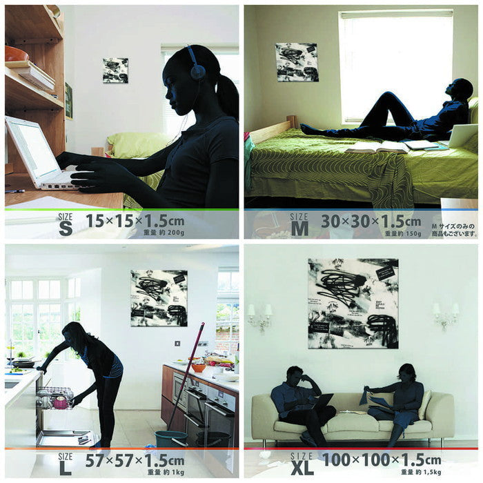 乾シンイチロウ sin-0007 乾シンイチロウ Mサイズ 30cm×30cm アートパネル ファブリックパネル アートボード 壁掛け 日本製 ラッピング付き 店舗 カフェ ラウンジ ロビー ホテル 法人 lib-sin-0007-mの画像