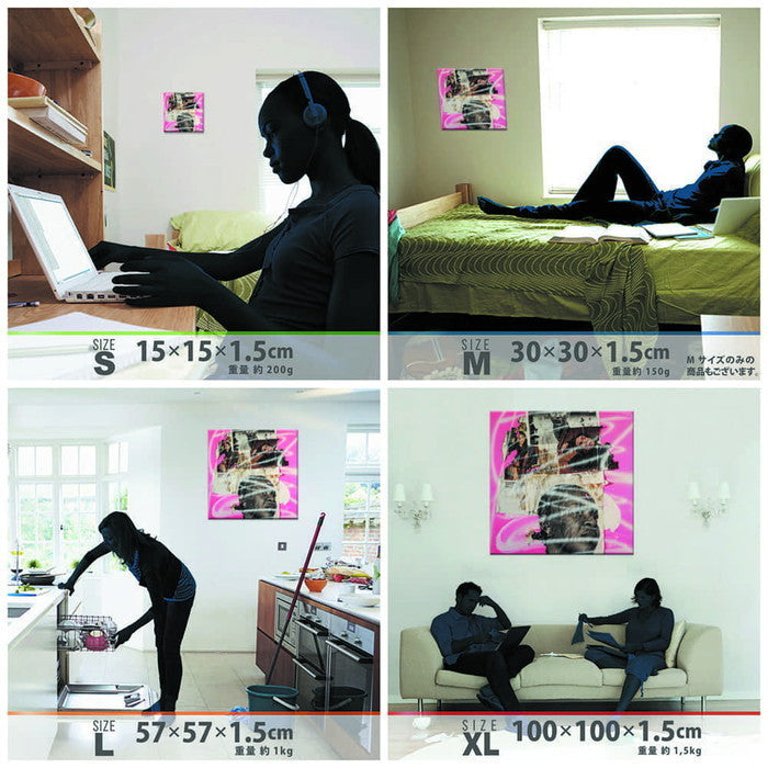 乾シンイチロウ sin-0010 乾シンイチロウ Lサイズ 57cm×57cm アートパネル ファブリックパネル アートボード 壁掛け 日本製 ラッピング付き 店舗 カフェ ラウンジ ロビー ホテル 法人 lib-sin-0010-lの画像