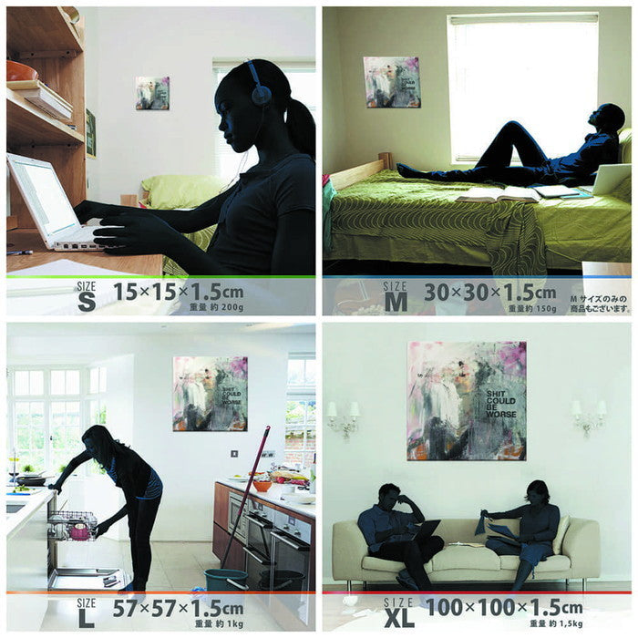 乾シンイチロウ sin-0012 乾シンイチロウ Mサイズ 30cm×30cm アートパネル ファブリックパネル アートボード 壁掛け 日本製 ラッピング付き 店舗 カフェ ラウンジ ロビー ホテル 法人 lib-sin-0012-mの画像