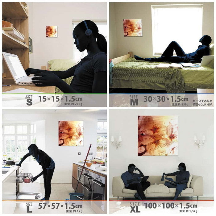 花とタイポグラフィ FLOWER Mサイズ 30cm×30cm アートパネル ファブリックパネル アートボード 壁掛け 日本製 ラッピング付き 店舗 カフェ ラウンジ ロビー ホテル 法人 lib-tnk-0001-mの画像