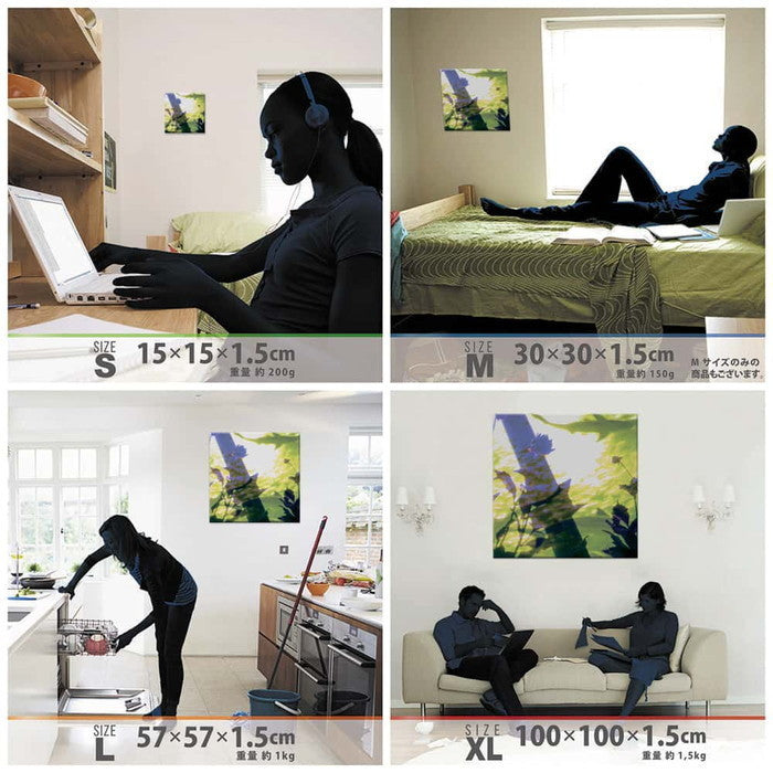 写真合成 PHOTO Mサイズ 30cm×30cm アートパネル ファブリックパネル アートボード 壁掛け 日本製 ラッピング付き 店舗 カフェ ラウンジ ロビー ホテル 法人 lib-tnk-0004-mの画像