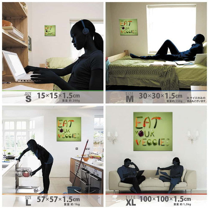 野菜 モチーフにした VEGETABLE FRUIT Mサイズ 30cm×30cm アートパネル ファブリックパネル アートボード 壁掛け 日本製 ラッピング付き 店舗 カフェ ラウンジ ロビー ホテル 法人 lib-typ-0005-mの画像