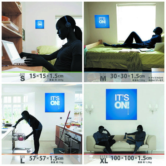 タイポグラフ 青色 TYPOGRAPHY Mサイズ 30cm×30cm アートパネル ファブリックパネル アートボード 壁掛け 日本製 ラッピング付き 店舗 カフェ ラウンジ ロビー ホテル 法人 lib-typ-0014-mの画像