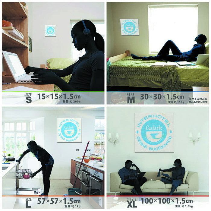 北欧テイスト タイポグラフィ typ-1702-002 Sサイズ 15cm×15cm アートパネル ファブリックパネル アートボード 壁掛け 日本製 ラッピング付き 店舗 カフェ ラウンジ ロビー ホテル 法人 lib-typ-1702-002-sの画像