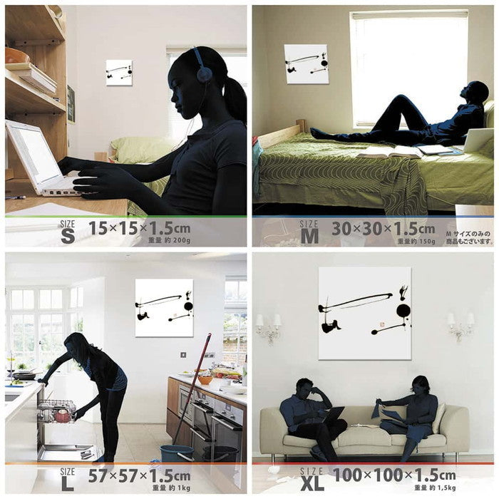 書道 Hiroko Watanabe Mサイズ 30cm×30cm アートパネル ファブリックパネル アートボード 壁掛け 日本製 ラッピング付き 店舗 カフェ ラウンジ ロビー ホテル 法人 lib-wat-0001-mの画像