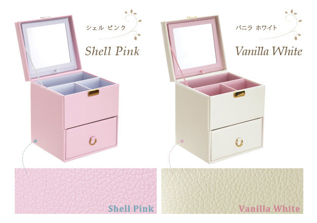 コスメボックス メイク 収納 コフレ メイクボックス バニティケース バニティボックス 化粧品 コンパクト ドレッサー メイクBOX コスメケース 化粧ボックス 化粧入れ 化粧箱 おしゃれ かわいい 鏡付き mu-f0900010の画像