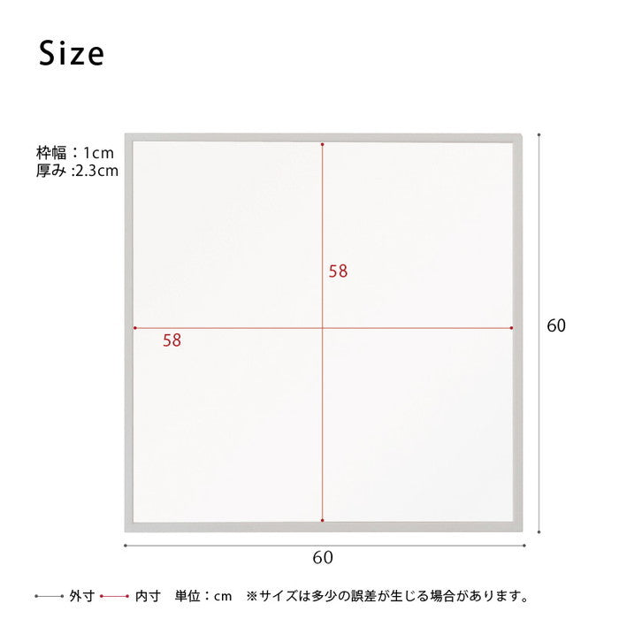 細枠 正方形ウォールミラー60cm 天然木 北欧風 ナチュラル 鏡 オシャレ 高級感 木製 スリム 壁掛け nag-nk-10の画像