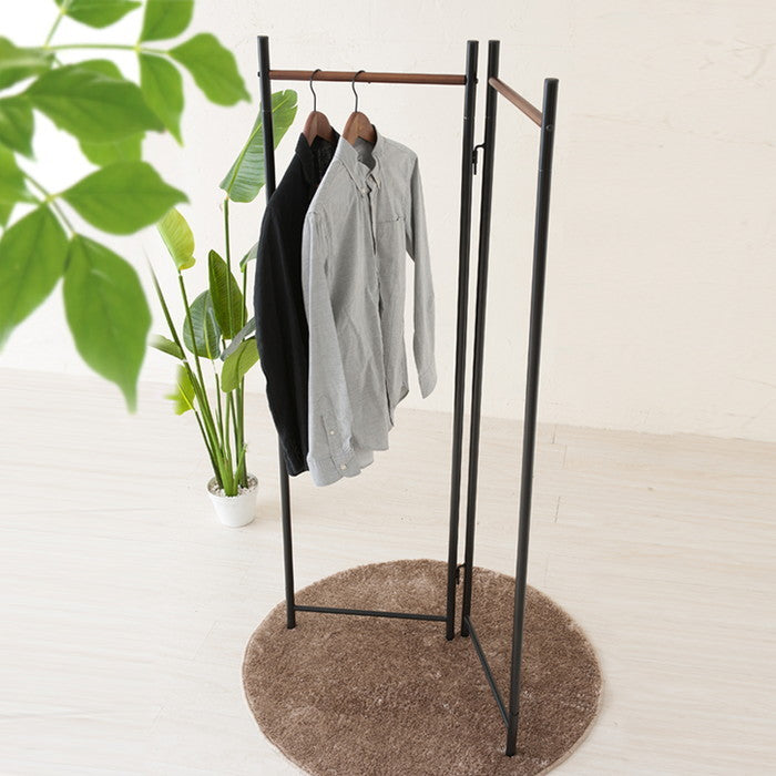 フレームハンガーラック 折り畳み ナチュラル 北欧風 モダン 収納 木製 アイアン スリム 軽量 省スペース nag-nk-531の画像