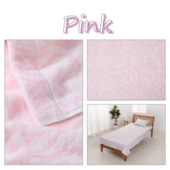 西川 綿100% さらりパイル なめらか ジャカード織 タオルケット シングル 洗濯可能 KI3022 nis-11364743s1の画像