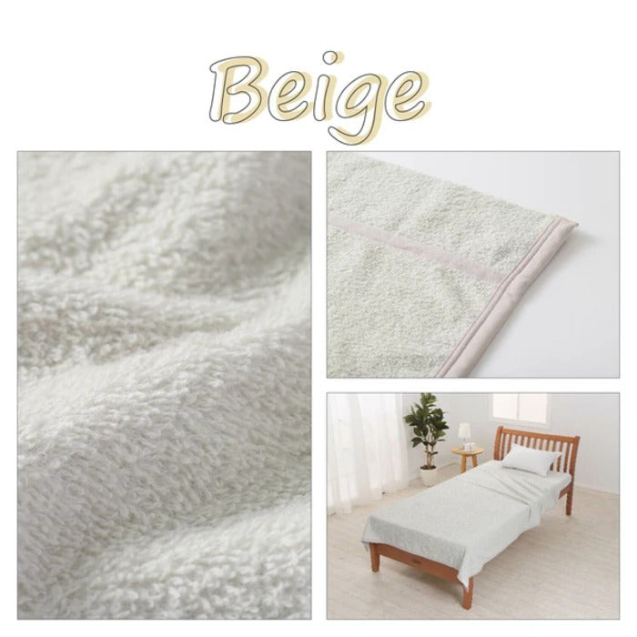 西川 しっかりボリューム 衿付き ホテル風 日本製 タオルケット シングル 洗濯可能 KI3026 nis-11398140s1の画像