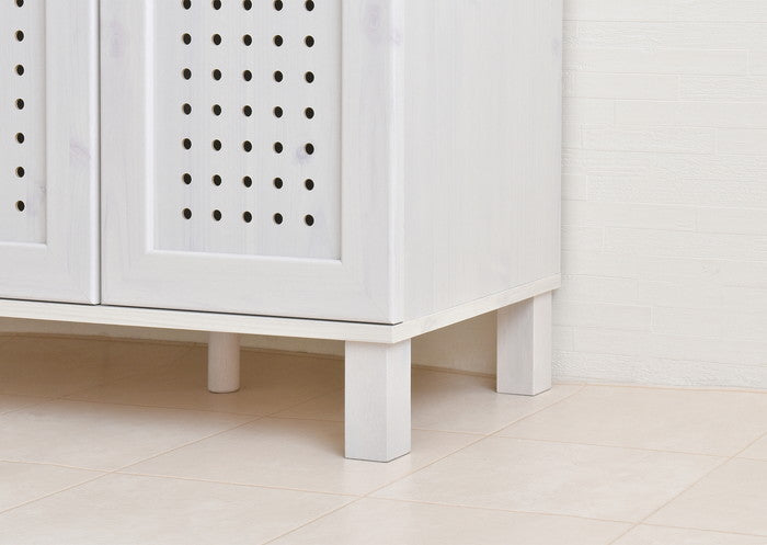 GENKA ジェンカ シューズ&ストッカー 90cm幅 ホワイト ブラウン グレーナチュラル W869×D350×H935mmg sat-gk95-90の画像