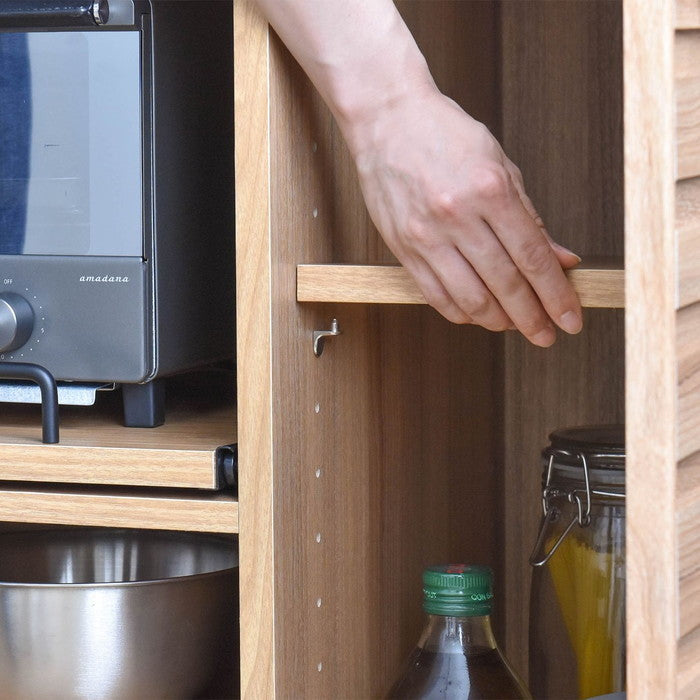 LAFIKA ラフィカ レンジボード レンジ台 レンジラック ロータイプ・85.4cm幅 ホワイト オークナチュラル グレーナチュラル W854×D400×H900mm sat-lf90-90lの画像