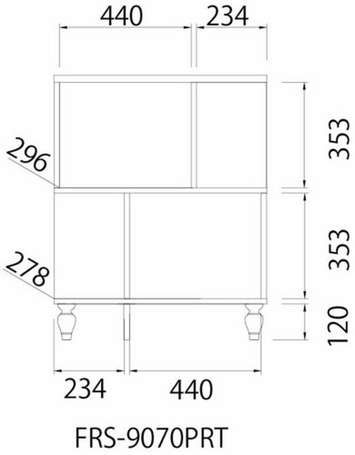 フレンチテイスト シャビー オープンラック フレンチシャビー FRS-9070PRT sir-4063106s1の画像
