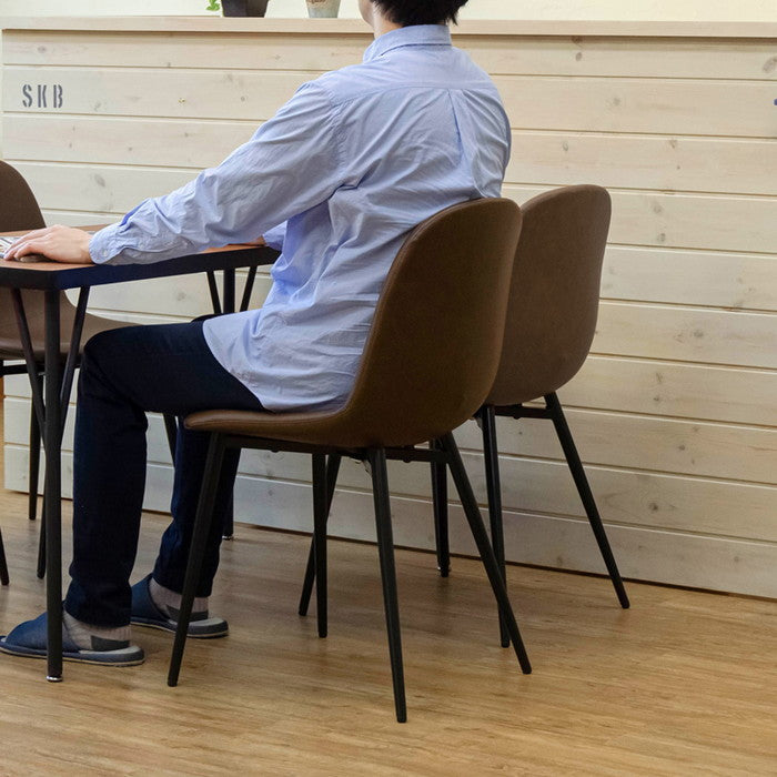 Baron ダイニング チェア 2脚セット BK/CBR/DBR/GR ブラック キャメルブラウン ダークブラウン グレー sk-clf21の画像