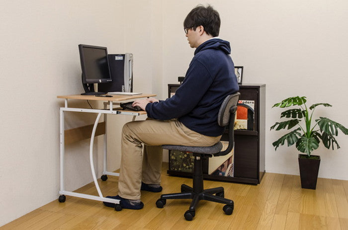 コンパクトPCデスク NA/WAL ナチュラル ウォールナット sk-ct2957の画像