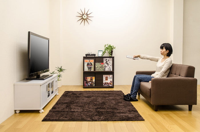 TREVIS 収納TVラック DBR/WH ブラック ダークブラウン ホワイト sk-hit08の画像