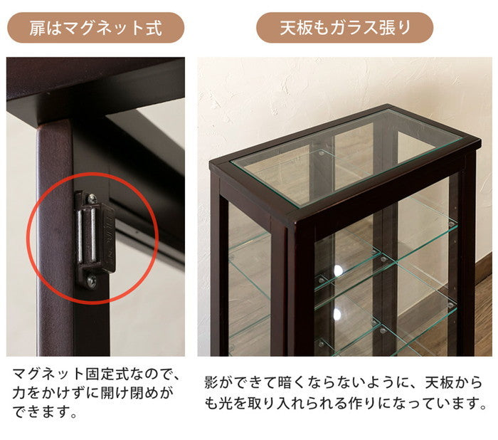 コレクションケース タテ型 ハイタイプ DBR/WW ダークブラウン ホワイトウォッシュ sk-itc100の画像