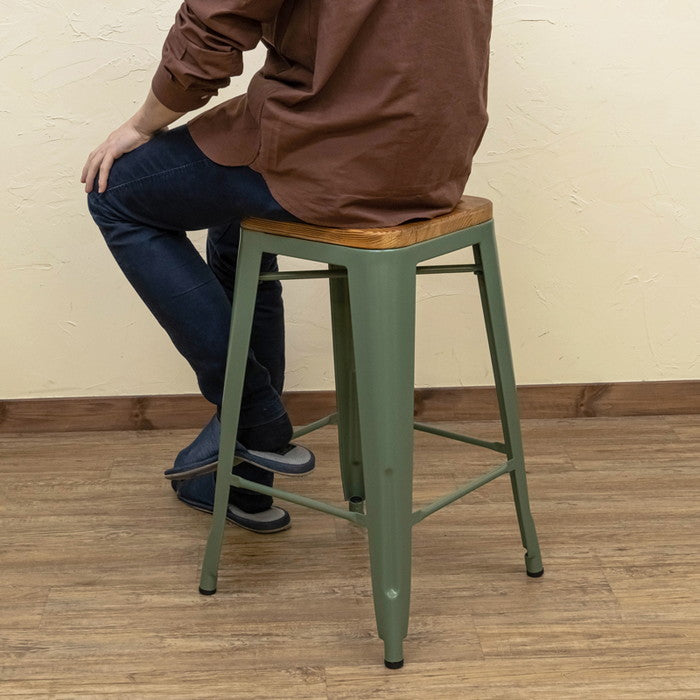 Mercury ヴィンテージバースツール 1脚 BK/MGN/SBE/SV/WH ブラック モスグリーン サンドベージュ シルバー ホワイト sk-jh02の画像