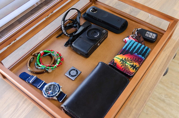 ガラスコレクションケース 大 BR/WH ブラウン ホワイト sk-lz04の画像