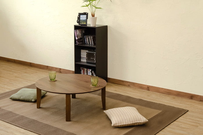 Rosslea 折り畳みテーブル 85Φ NA/WAL ナチュラル ウォールナット sk-uhrr85の画像