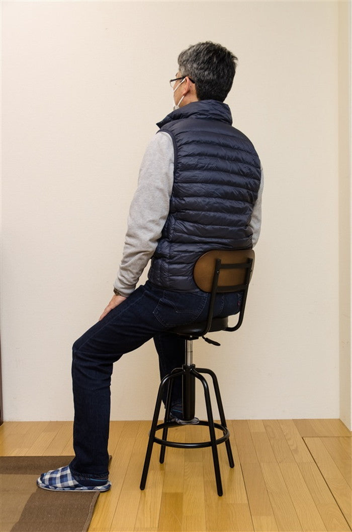 Ares 昇降式カウンターチェア BK/WH ブラック ホワイト sk-utk01の画像