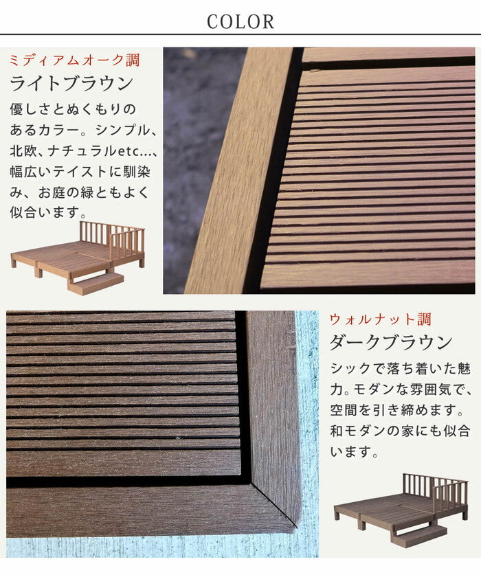 人工木ウッドデッキ ecofeel エコフィール カットサンプル2色セット PWDE-SAM 色見本 サンプル sample smi-pwde-samの画像