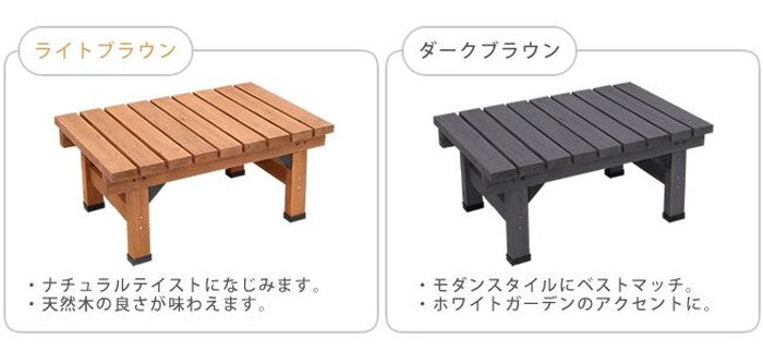 デッキ縁台 90×58 木製 ステップ 天然木製 ウッドデッキ ガーデンベンチ ガーデンチェア 庭 smi-sst-dec-5890の画像