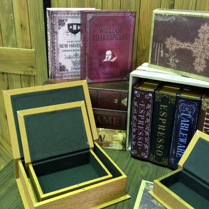 ブックボックス ROYAL TREASURES ブック型収納ボックス 小物入れ S・L各1セット sun-4860531s1の画像