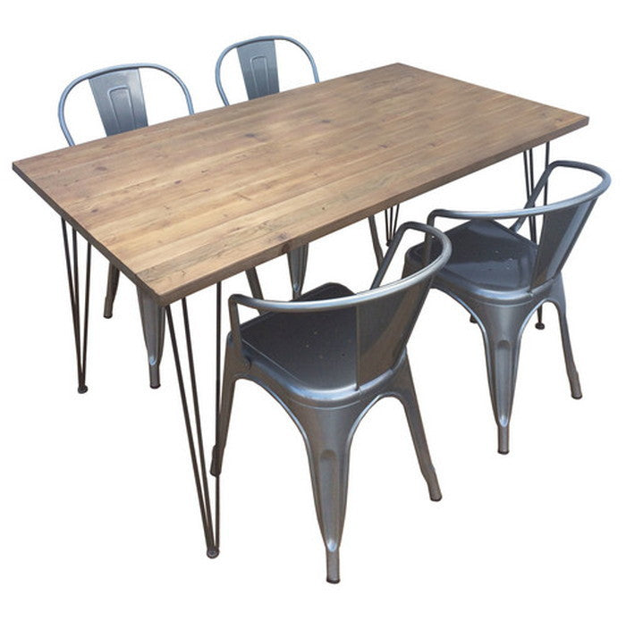 ブルックリンスタイル カフェチェア Aチェア スタッキング ダイニング チェア シルバー sun-5272859s1の画像