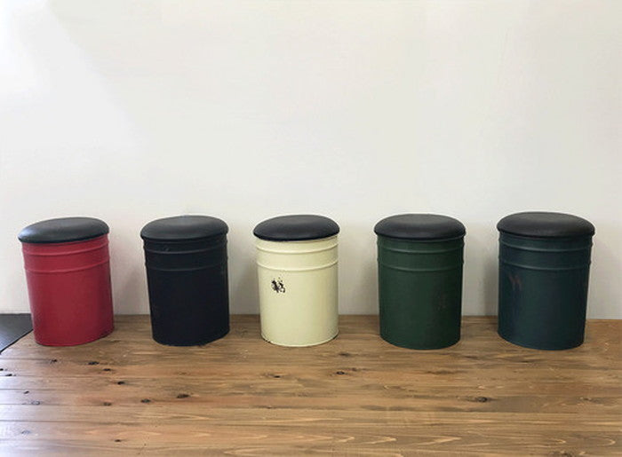 ドラムスツール ブルー アンティーク調 sun-6145267s1の画像