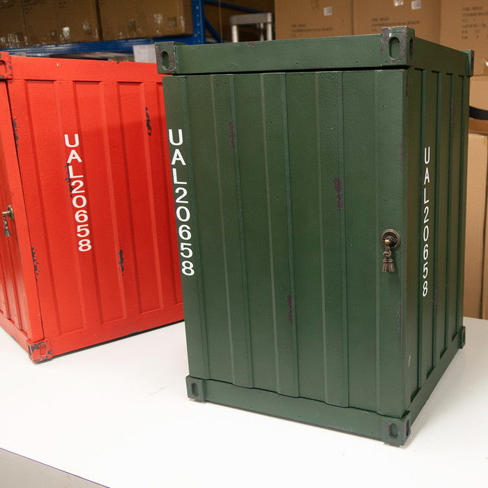 コンテナ型 ボックス チェスト グリーン インダストリアル アンティーク調 sun-6319176s1の画像