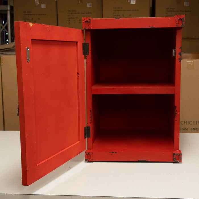 コンテナ型 ボックスチェスト レッド インダストリアル アンティーク調 収納 sun-6319179s1の画像