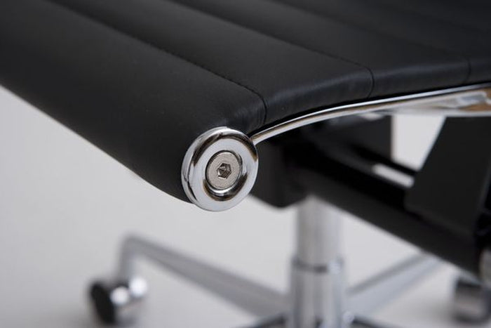 【即納】チャールズ&レイ・イームズ アルミナムグループ 23B ブラック PVC マネージメントチェア リプロダクト デザイナーズ 家具 tim-000422の画像