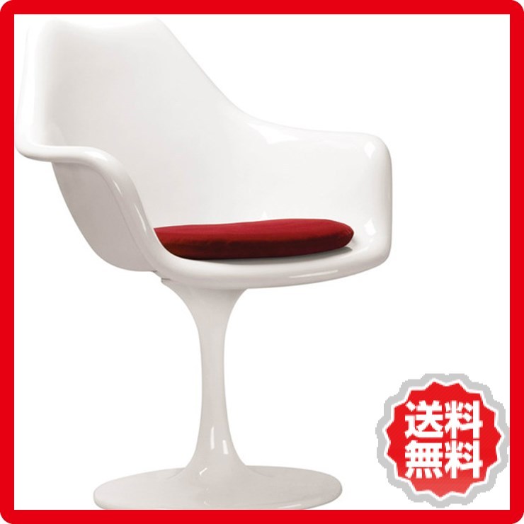 エーロ・サーリネン チューリップ アームチェア レザークッション デザイナーズ ジェネリック家具 リプロダクト tim-000472の画像