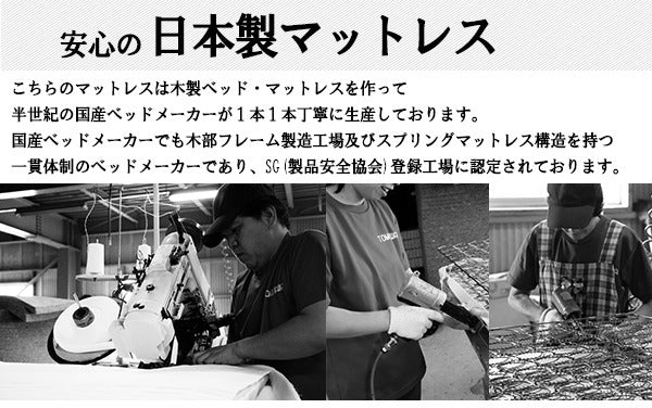 ホテルスタイルベッド ダブル 新型体圧分散ポケットコイルスプリングマットレス付 to-10-309-d-156639の画像